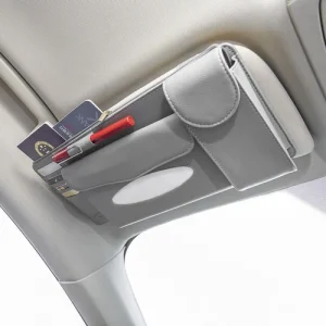 Car Sun Visor Organizer Card Glasses Storage Holder Card Holder Bag Tissue Boxes